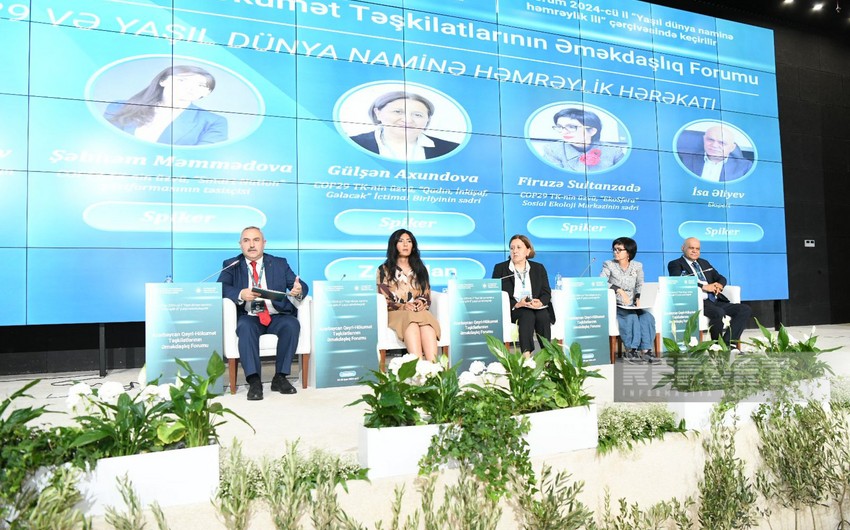 Zengilanda "COP29 ve Yasil Dunya Namine Hemreylik Herekati" movzusunda panel muzakireler kecirilib