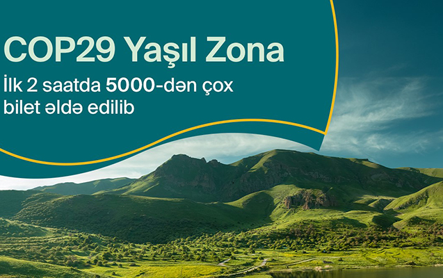 Yasil Zona ucun 2 saata 5 minden cox bilet alindi