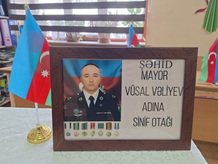 Sehid mayor Vusal Veliyeve hesr olunmus tedbir kecirilib