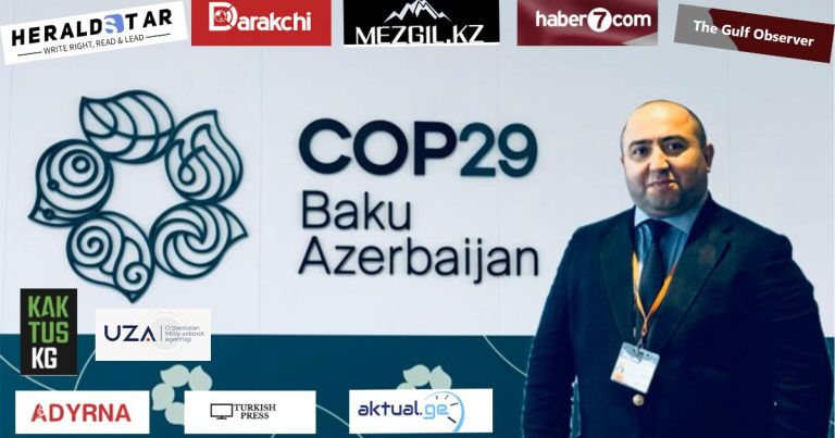 Aqil Elesger 8 olkenin mediasina COP29 barede danisdi – FOTO