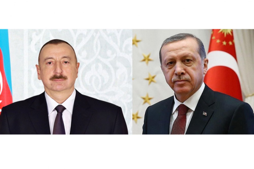 Receb Tayyib Erdogan Azerbaycan Prezidenti Ilham Eliyeve zeng edib