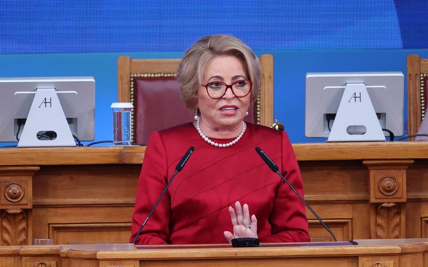 Valentina Matviyenko Azerbaycan Prezidentini tebrik edib