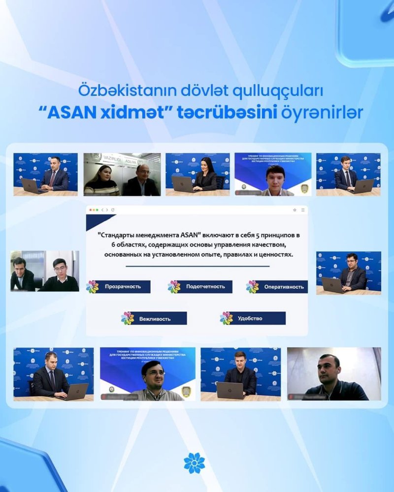 Ozbekistanin dovlet qulluqculari “ASAN xidmet” tecrubesini oyrenirler