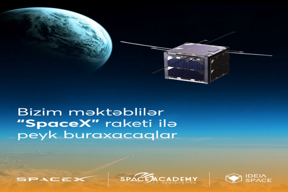 Azerbaycanli mektebliler ilk defe “SpaceX” raketi ile orbite peyk buraxacaqlar