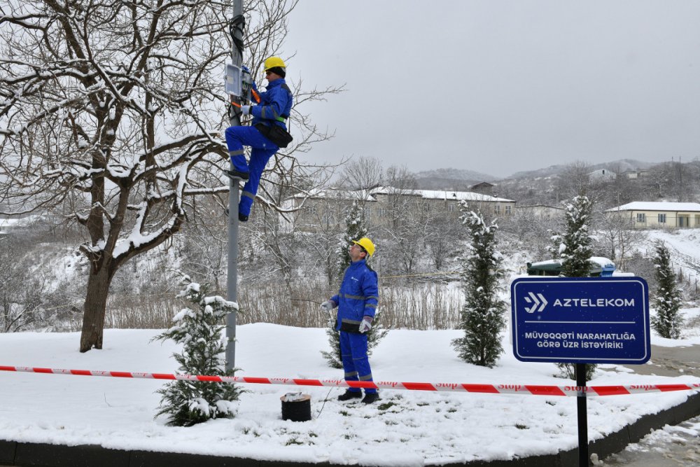 Xocalida yasayis yerleri telekommunikasiya xidmetleri ile temin edilib - FOTO