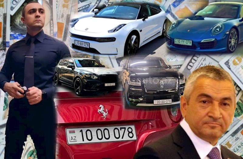 Icra bascisinin oglu luks avtomobillerinin ve bahali nomrelerinin olmasi faktini tesdiqledi — EKSKLUZIV
