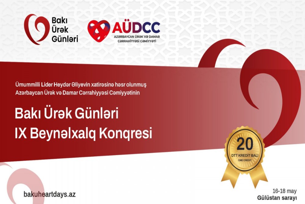 Dunyanin 20-den artiq olkesinden meshur urek-damar cerrahlari Bakiya toplasir