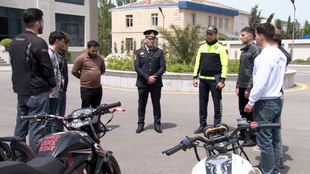 Sumqayitda sesboguculara qesden mudaxile eden moped ve motosiklet suruculeri saxlaniliblar