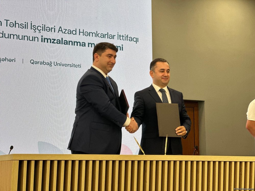 Qarabag Universitetinde yeni teqaud proqrami uzre memorandum imzalanib
