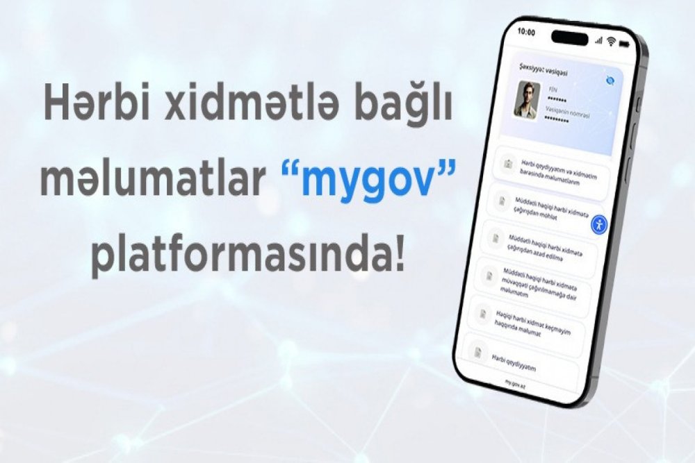 Vetendaslarin herbi xidmetle bagli melumatlari “mygov” platformasina yerlesdirilib