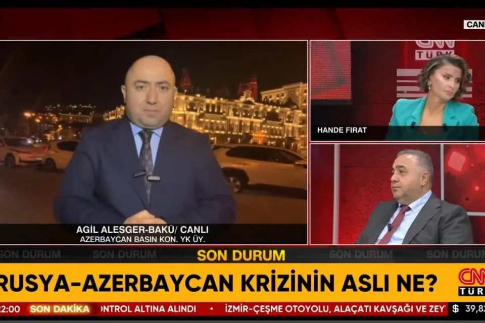 Gerginlesen Rusiya-Azerbaycan munasibetlerinin esl sebebi… - Aqil Elesger “CNN Turk”de serh etdi / VIDEO
