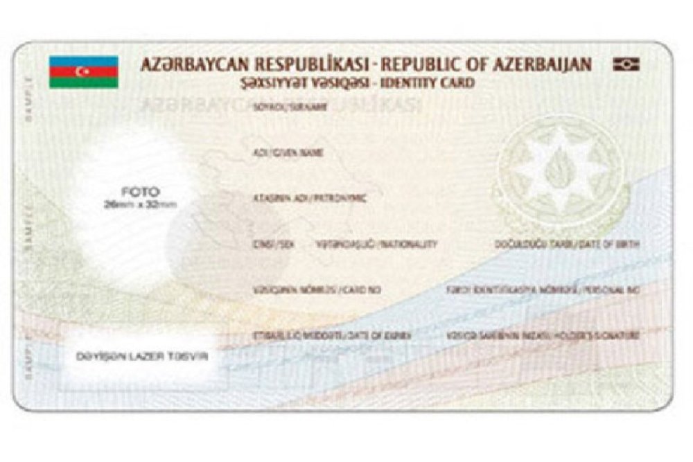 Azerbaycanda sexsiyyet vesiqesinin formasi ve uzerinde olan melumatlarin dairesi deyisir