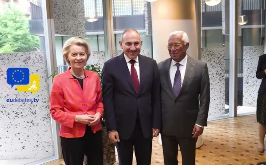 Pasinyan, fon der Lyayen ve Kostanin Brusselde ucterefli gorusu baslayib