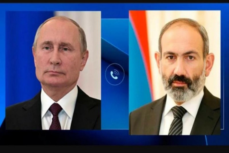 Putin ve Pasinyan arasinda telefon danisigi olub