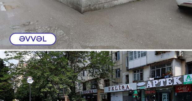 “Memar Ecemi” stansiyasinin kecidinde temir isleri yekunlasdi  – FOTOLAR