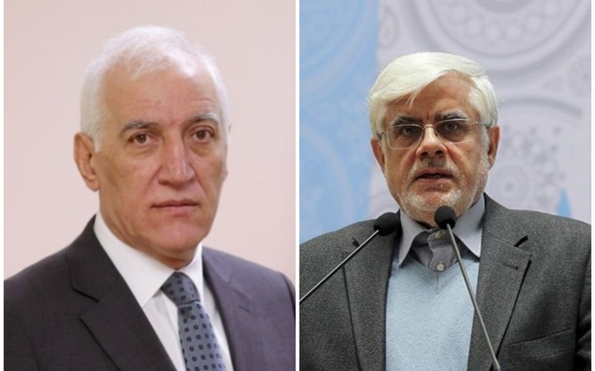 Ermenistan prezidenti Iranin vitse-prezidenti ile gorusub