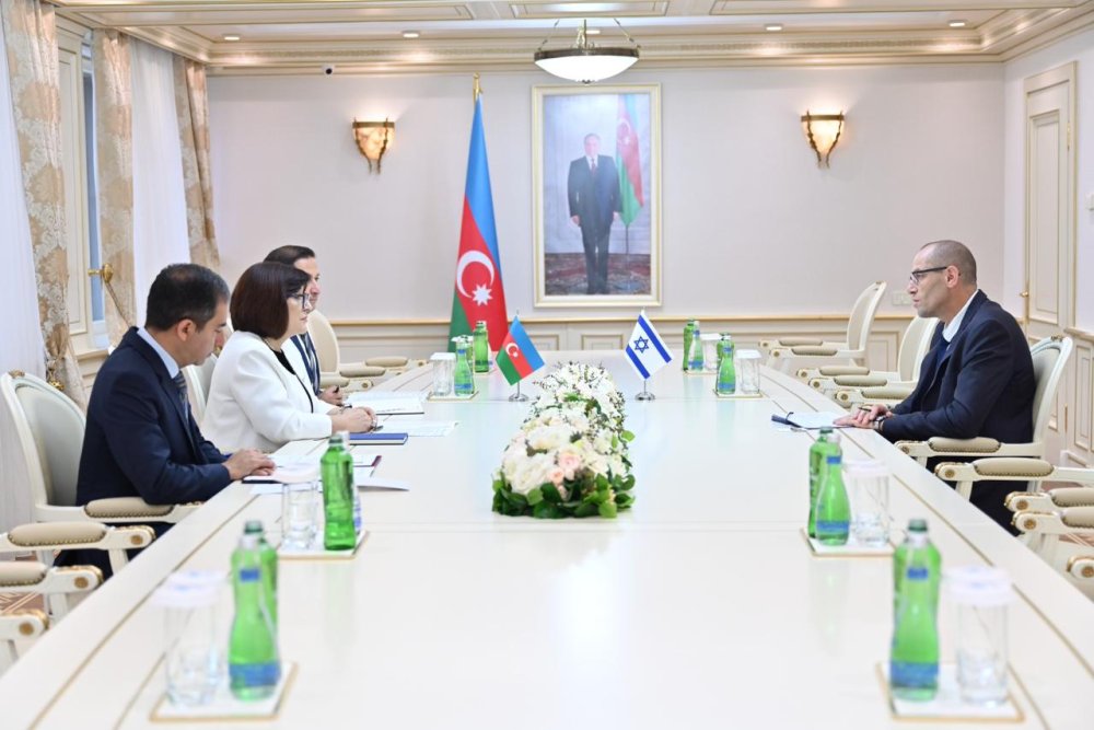 Sahibe Qafarova Israilin Azerbaycanda yeni teyin olunmus sefiri ile gorusub