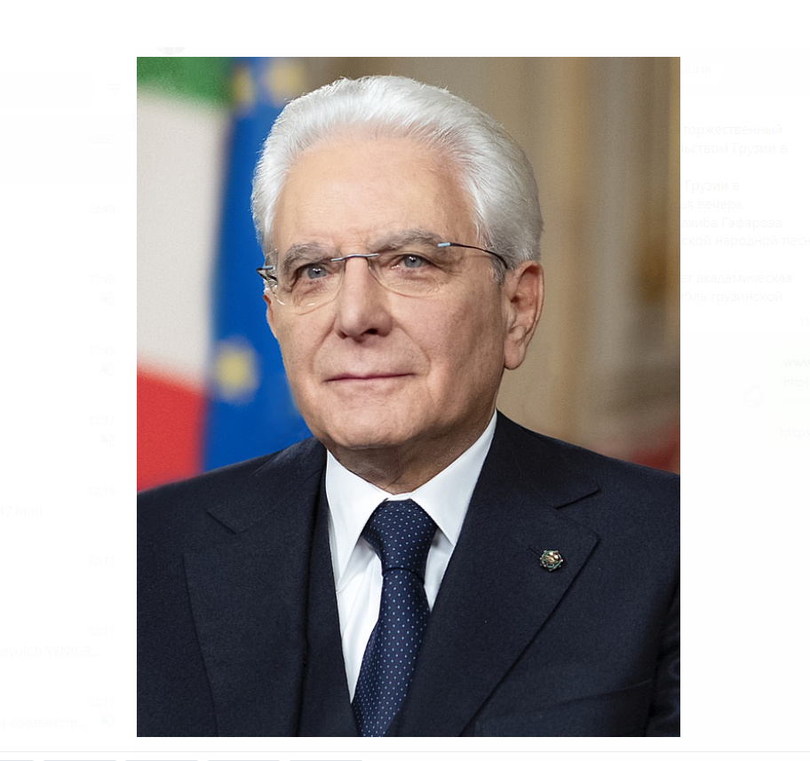 Italiya Prezidenti Bakida sehidlerin xatiresini anib