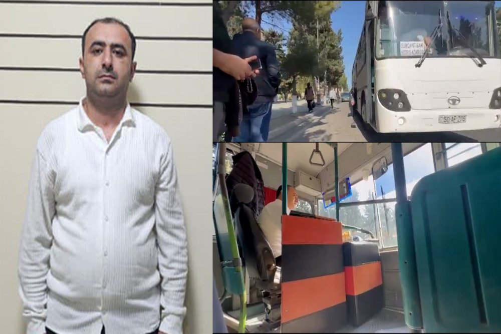 Narkotikin tesiri altinda sernisin avtobusu suren sexs hebs olunub - VIDEO