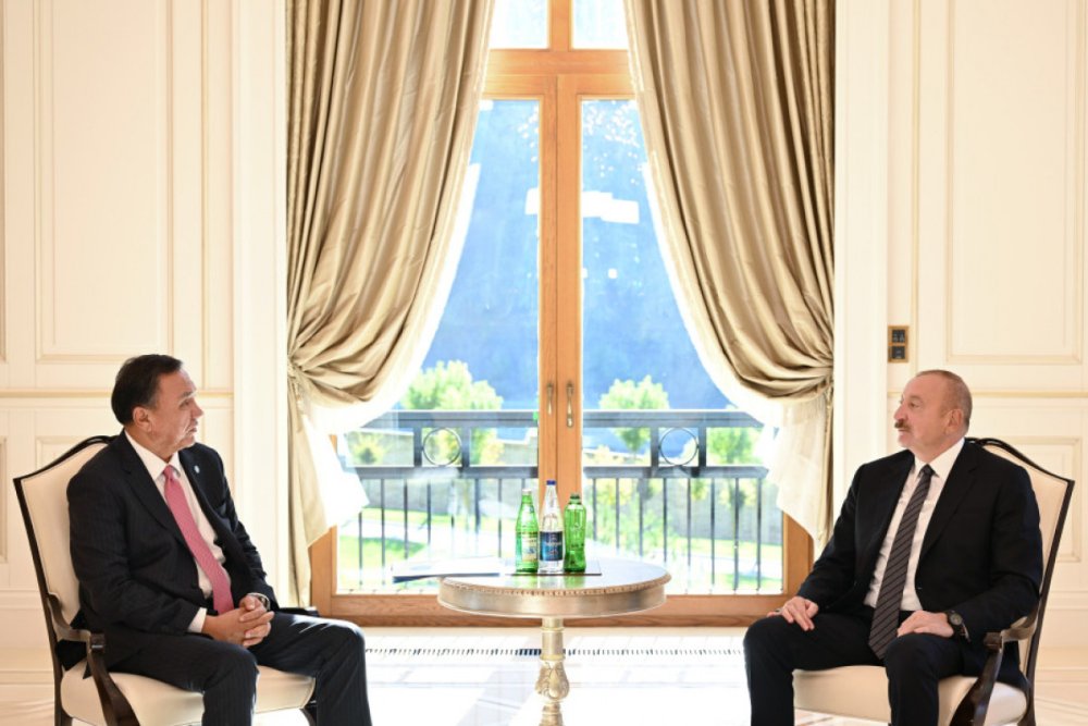 Prezident Ilham Eliyev Qebelede TDT-nin Bas katibini qebul edib
