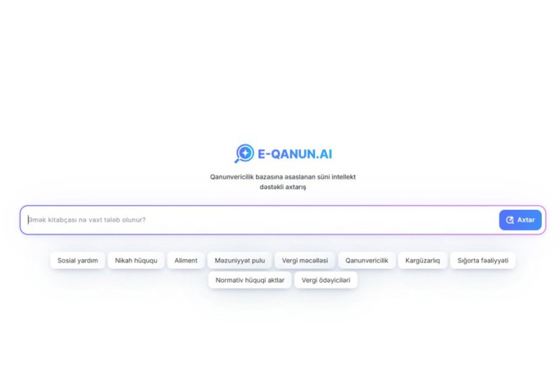 “E-qanun.ai”nin mobil tetbiq versiyasinin istifadeye verilmesi nezerde tutulur