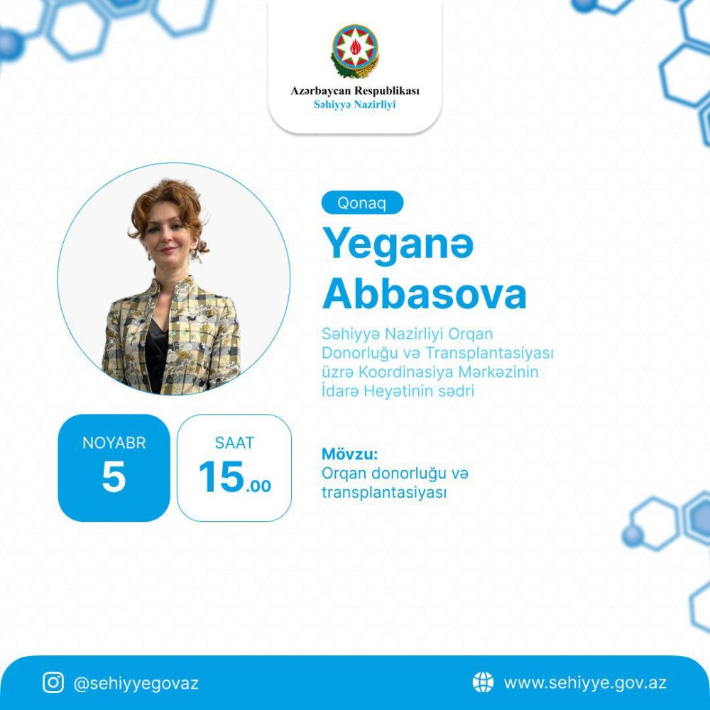 Orqan donorlugunda ailenin rolu&ndash; Sehiyye Nazirliyi aydinliq getirir