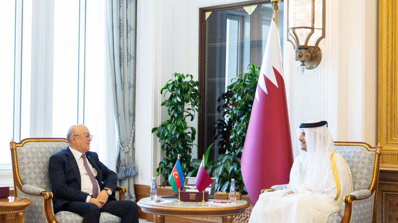 Kemaleddin Heyderov Qeter XIN rehberi ile gorusdu