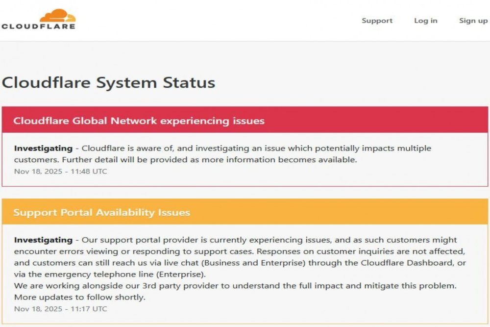 Cloudflare-de qlobal nasazliq: Dunyanin bir cox olkesinde, o cumleden Azerbaycanda bezi saytlara giris mehdudlasib