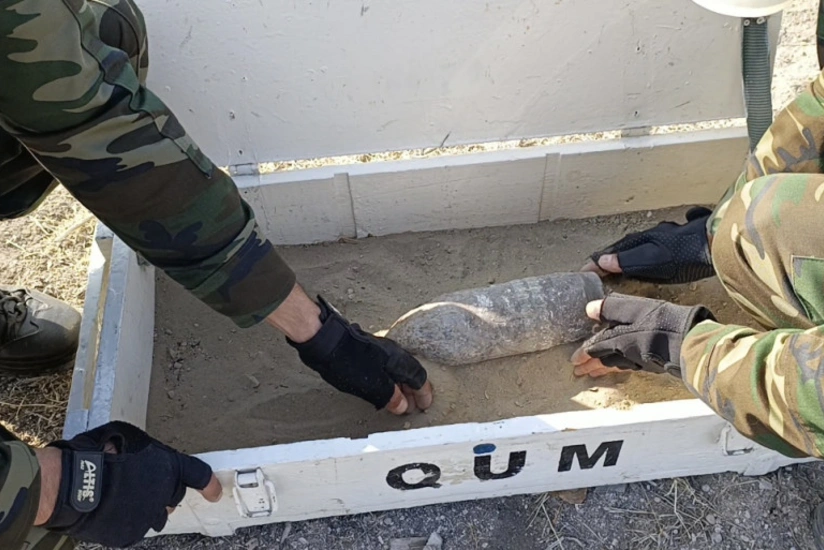 Naxcivanda el qumbarasi ve top mermisi tapilib