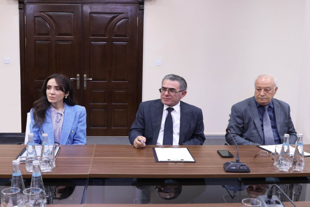 Turkiyenin bir qrup media numayendesi ile gorus kecirilib - FOTO