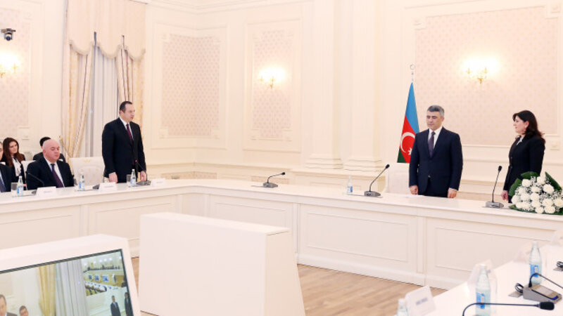 Inam Kerimov Naxcivan Ali Mehkemesinin yeni sedri ile gorusub