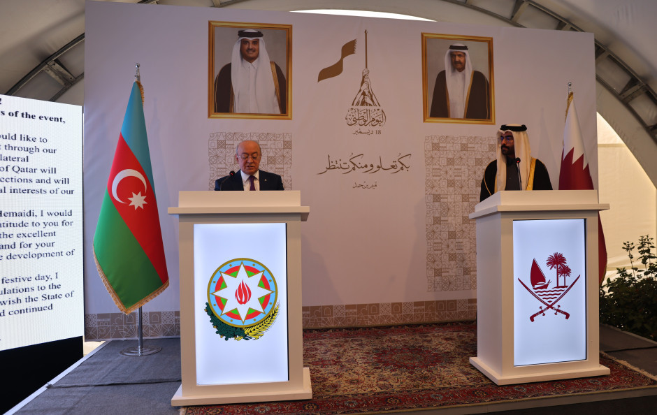 Bakida Qeterin Milli Gunu munasibetile resmi qebul kecirilib