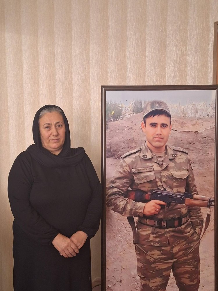 Sehid leytenant Qabil Oruceliyevin anasi Nuriyye xanim tesekkur mektubu unvanlayib
