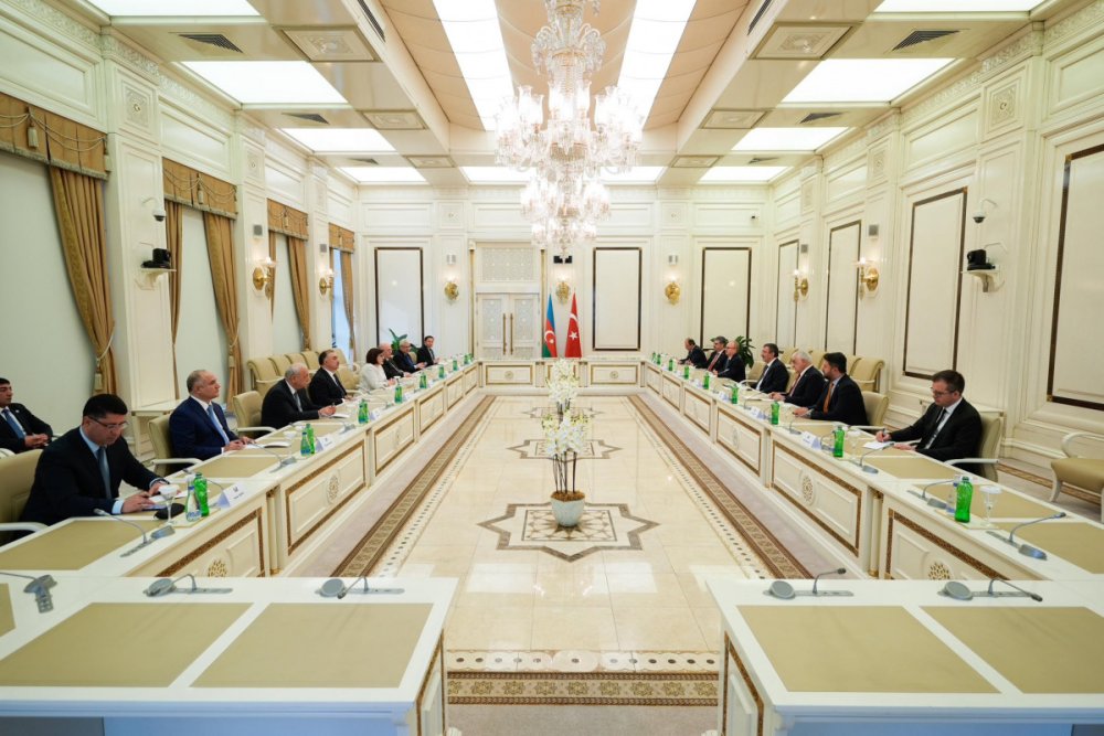 Sahibe Qafarova Turkiyenin Vitse-prezidenti Cevdet Yilmazla gorusub