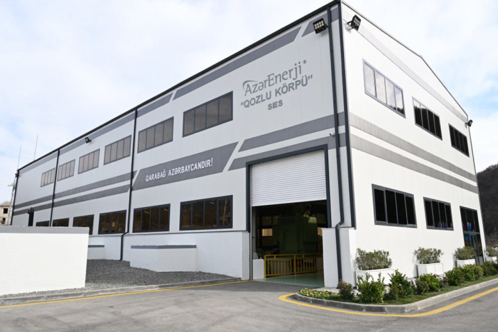 Prezident Agderede "Qozlukorpu" Su Elektrik Stansiyasinin acilisinda istirak edib