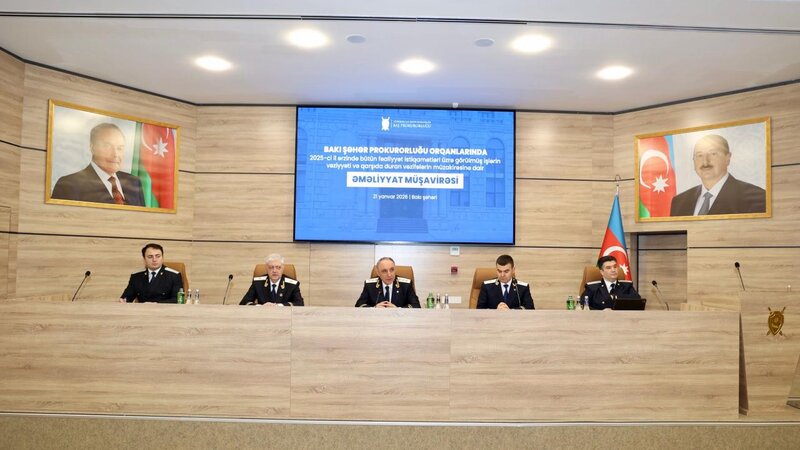 Baki Seher Prokurorlugunda oten ilin yekunu ile bagli emeliyyat musaviresi kecirilib