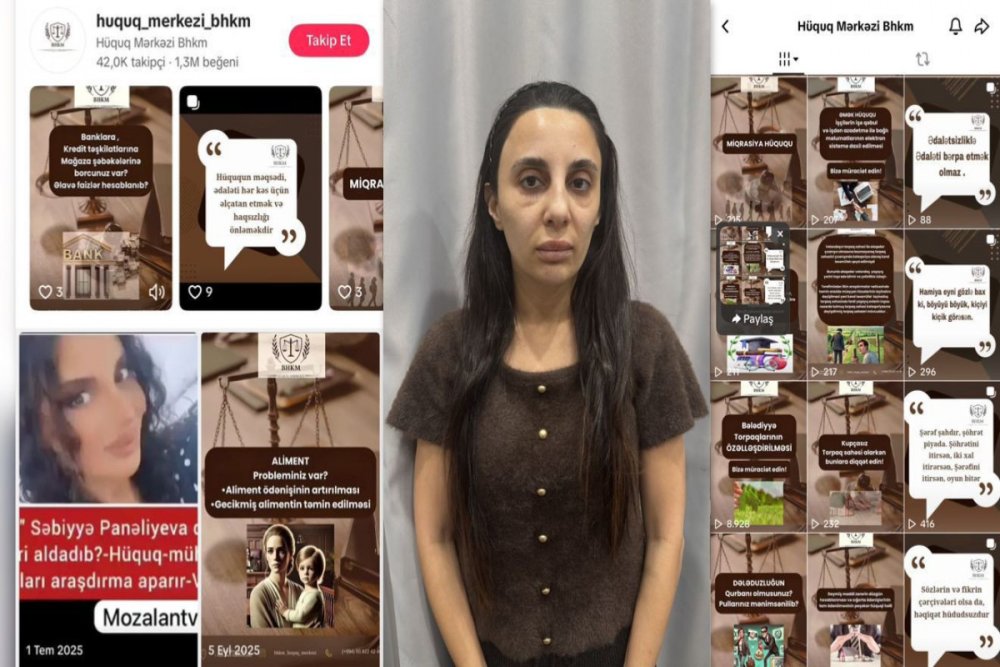 "TikTok"da ozunu huquqsunas kimi teqdim eden sexs hebs olunub